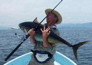 yellowfin tuna caught inshore fishing Panama