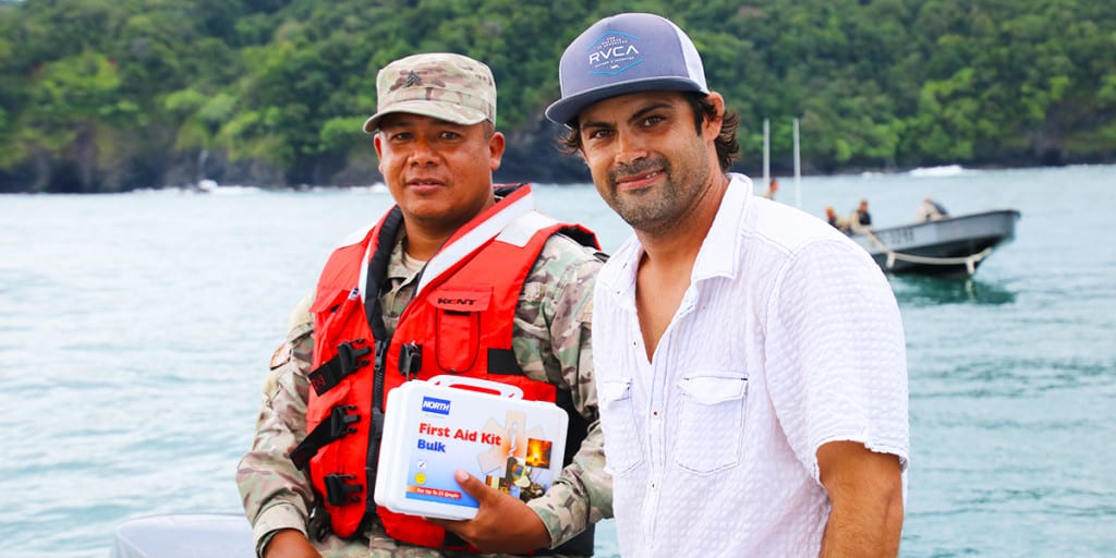 Captain Alex at el rio negro working with officials to save Panama Fishery