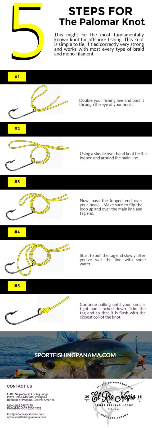 How to tie the Palomar Knot for Offshore Fishing in Panama