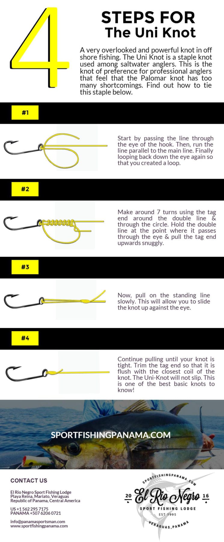 How to tie the Uni Knot  The Staple knot for Offshore fishing