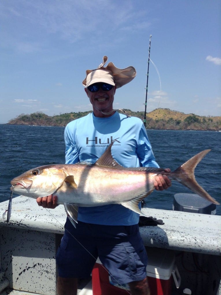 amberjack in panama while fishing near coiba