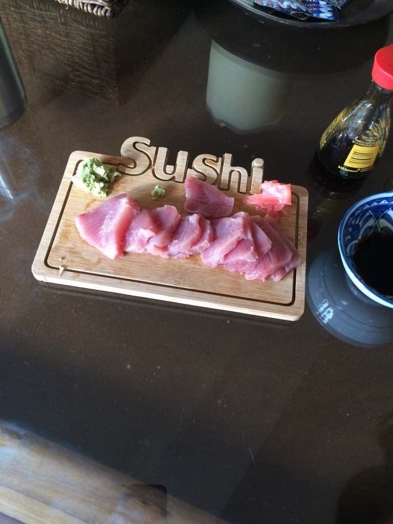 sushi made and caught same day tuna coast
