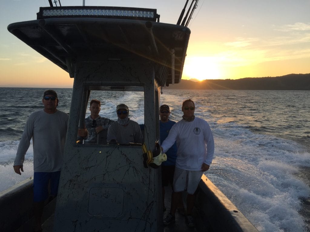 guys heading out for a day on the water fishing Panama