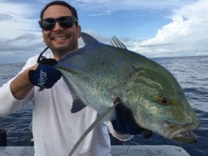 jack fish caught while on a fishing vacation in panama