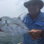 african pompano caught while on panama fishing trip to tuna coast