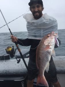 snapper caught during rainy season fishing in panama
