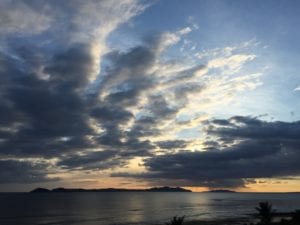 sunset over cebaco island on the azuero coast panama