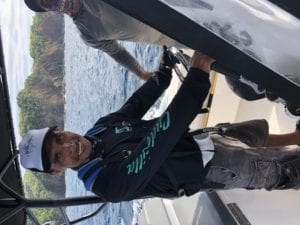 captain miguel maning the boat for el rio negro fishing charters in panama