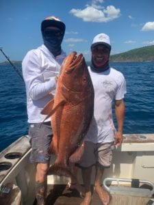 cubera snapper caught with el rio negro sport fishing lodge in panama