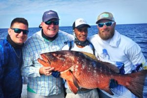 cubera snapper caught with the morris group while they were on their fishing vacation in panama with el rio negro