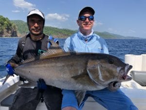 freddy with amberjack caught while on vacation fishing in panama with el rio negro sport fishing lodge