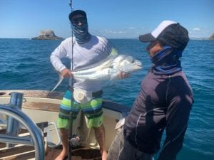 roosterfish caught while on fishing vacation in panama with el rio negro lodge