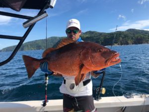 cubera snapper catch and release azuero peninsula fishing jigging and popping panama